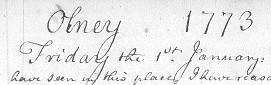 Olney 1773