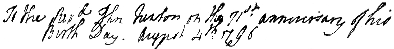 1796 anniversary